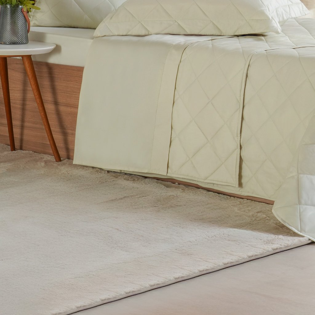Kit Colcha Queen 3 Pçs Ricamo 300 Fios 100% Algodão 240x260cm Salvia