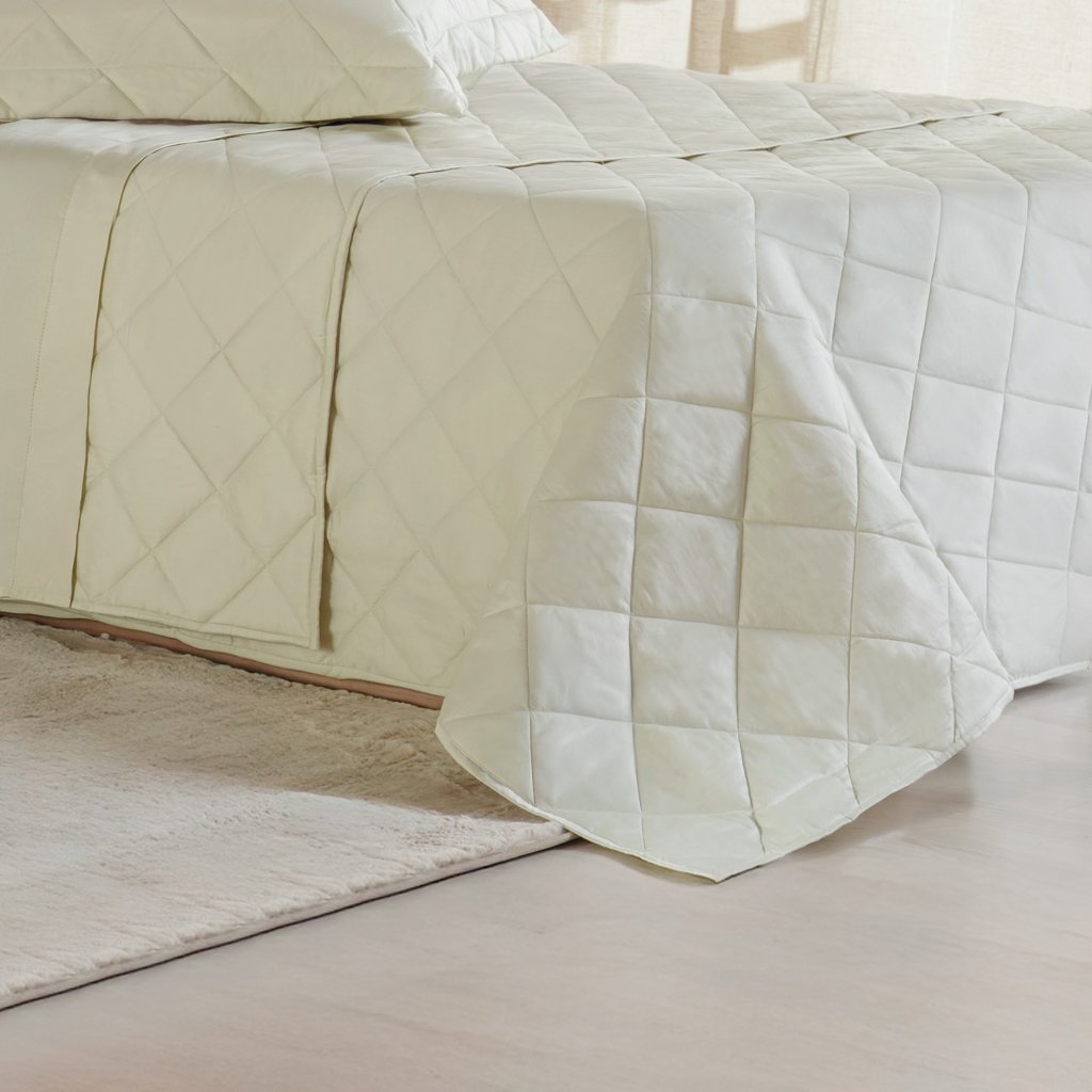 Kit Colcha Queen 3 Pçs Ricamo 300 Fios 100% Algodão 240x260cm Salvia