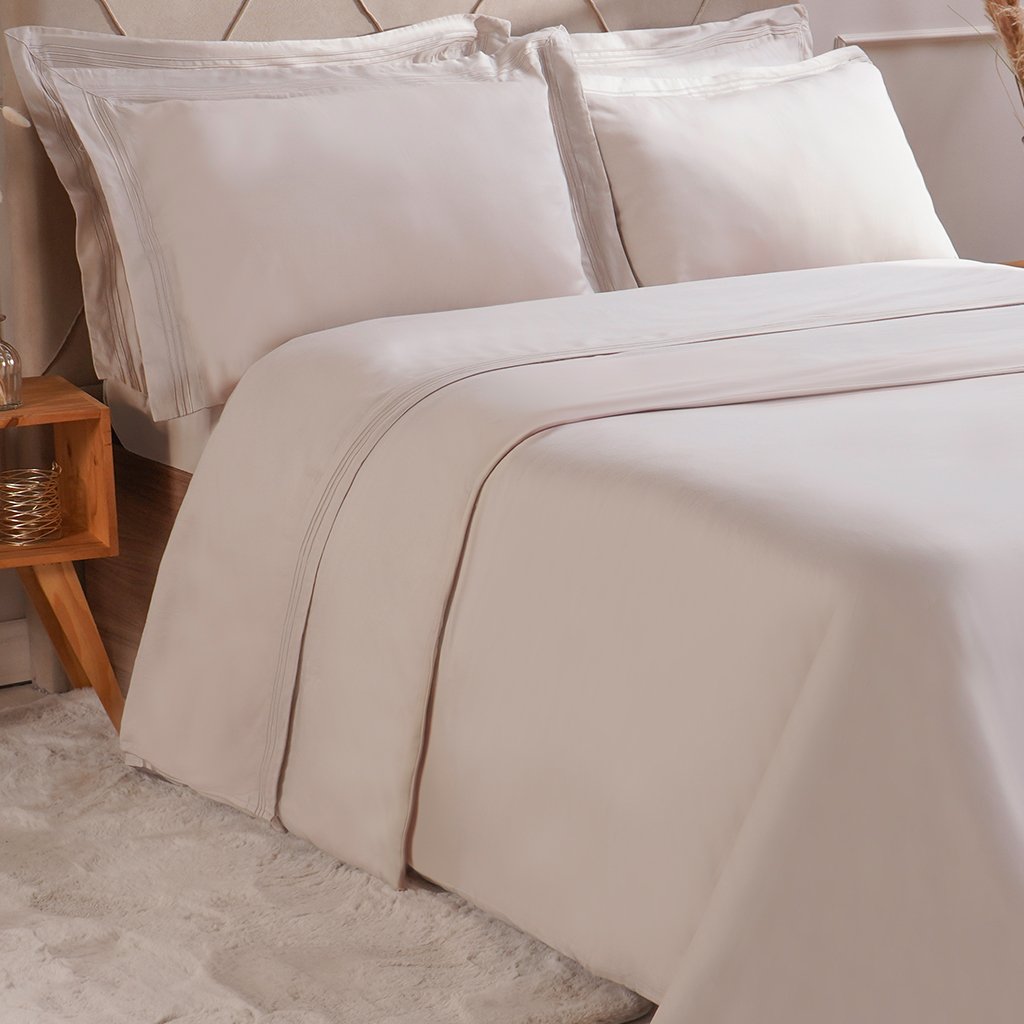 Kit Colcha Queen 300 Fios Classic 240x260cm Luna