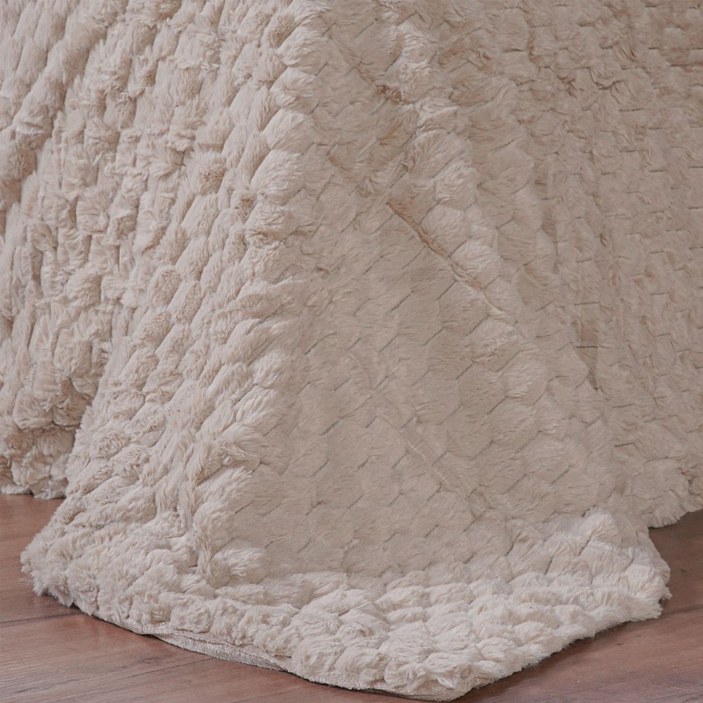 Kit Colcha Queen Luxor Jacquard 100% Poliéster 230x250cm Biscuit