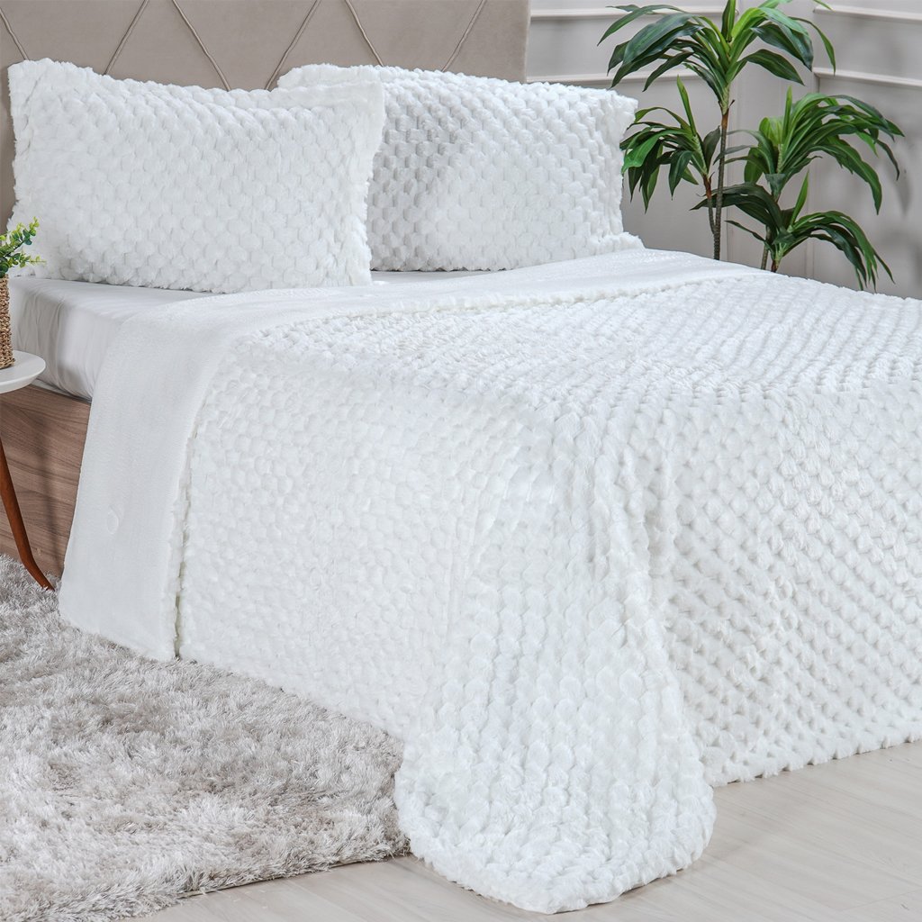 Kit Colcha Queen Luxor Jacquard Toque Macio