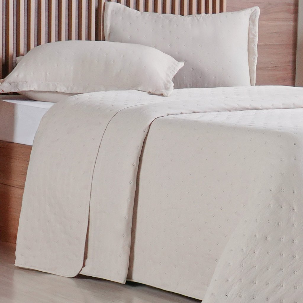 Kit Colcha Queen Miraggio New Soft 240x260cm Amendoa