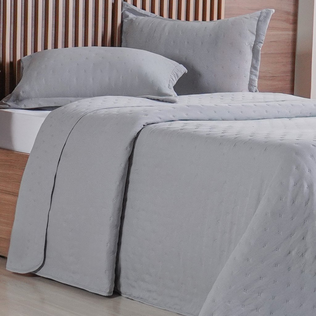 Kit Colcha Queen Miraggio New Soft 240x260cm Platina