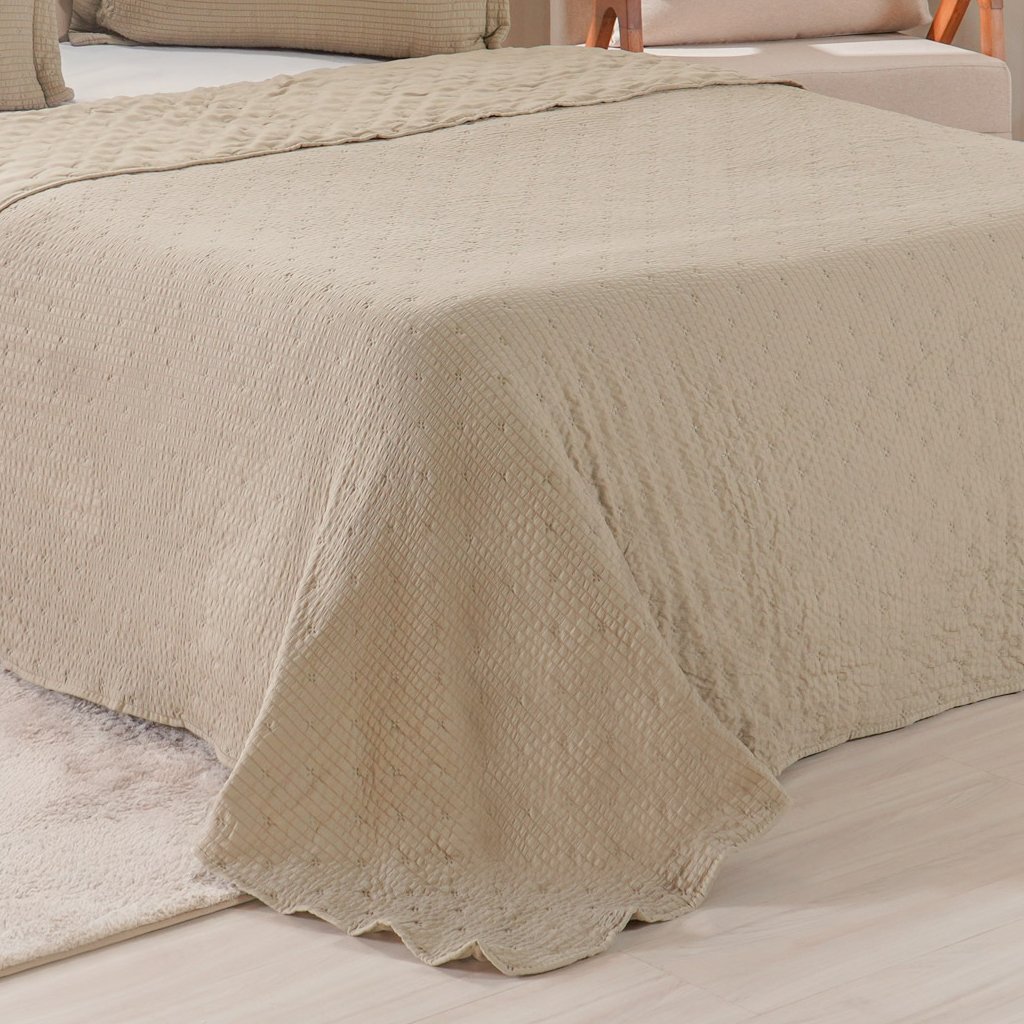 Kit Colcha Queen Santorini New 240x260cm Linho