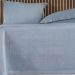 Kit Colcha Queen Satinatta Cetim 100% Poliéster 240x260cm Bruma Azul