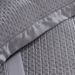 Kit Colcha Queen Satinatta Cetim Toque Pele de Pessego 240x260cm Cinza Elefante