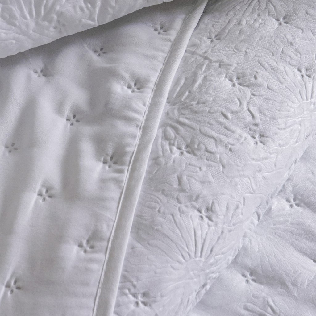 Kit Colcha Queen Sensatti 3D Embossed 240x260cm Branco