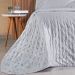 Kit Colcha Queen Sensatti 3D Embossed 240x260cm Cinza Fog