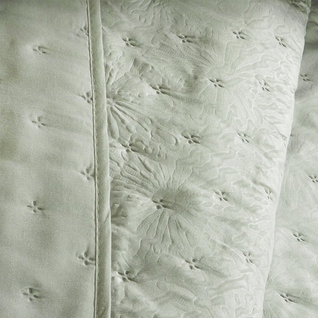 Kit Colcha Queen Sensatti 3D Embossed 240x260cm Verde Alfafa
