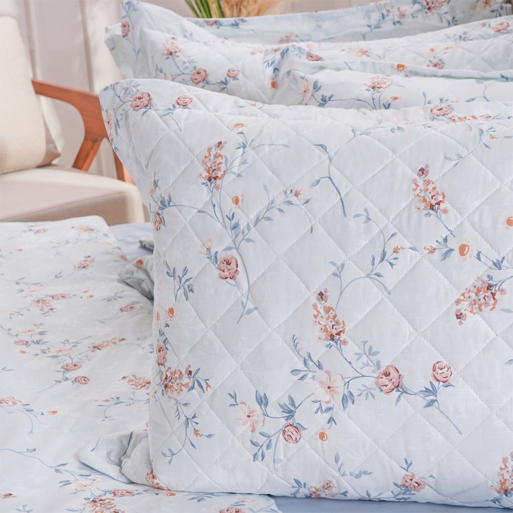 Kit Colcha Solteiro 200 Fios Estampada 160x240cm Floralis