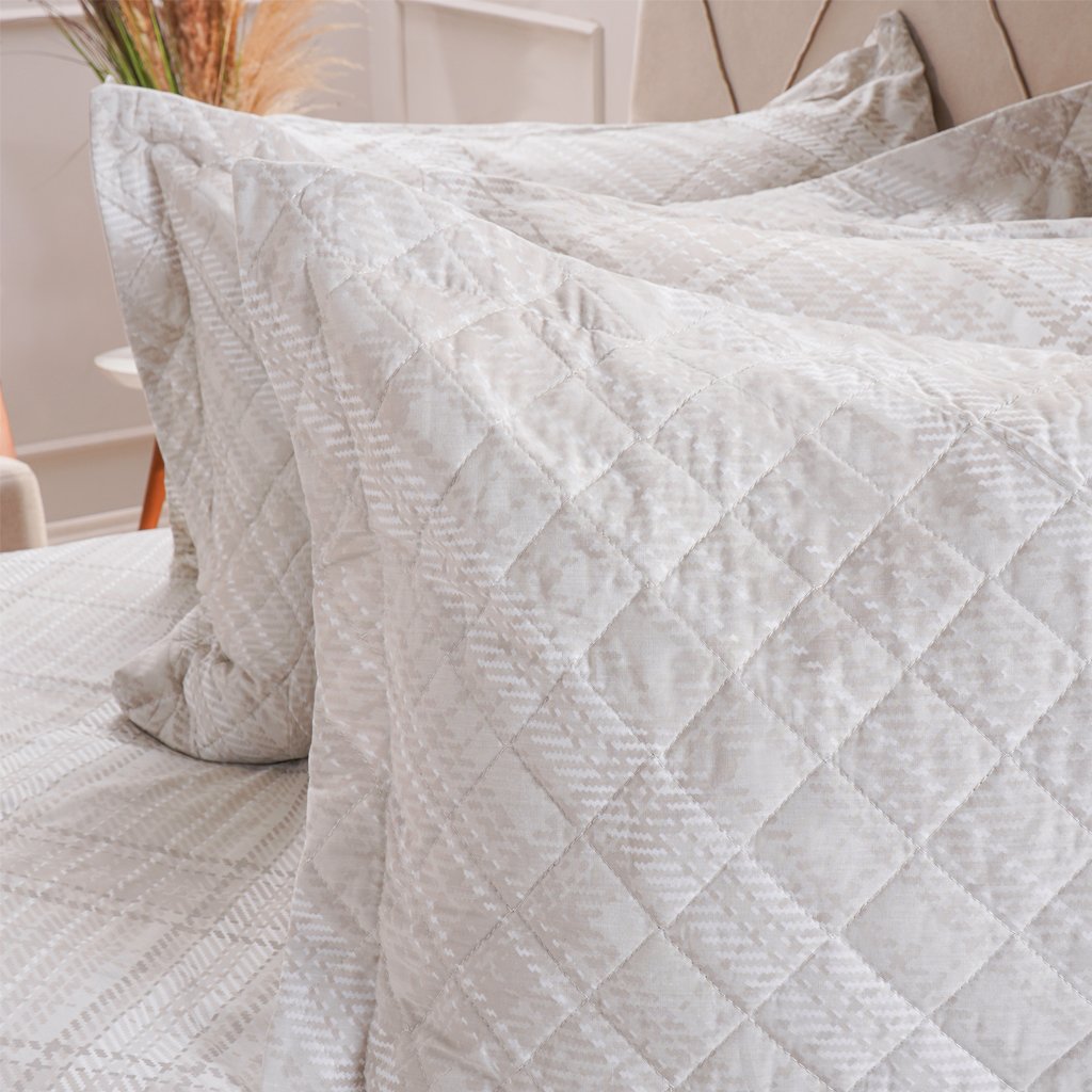 Kit Colcha Solteiro 200 Fios Estampada 160x240cm Tartan