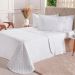 Kit Colcha Solteiro 200 Fios Lisa 160x240cm Branco