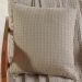 Kit Manta e 2 Capa de Almofada Decorativa para Sofá Waffle 100% Algodão 120x150cm Cashmere