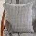 Kit Manta e Capa de Almofada Decorativa para Sofá Waffle 100% Algodão 120x150cm Platina