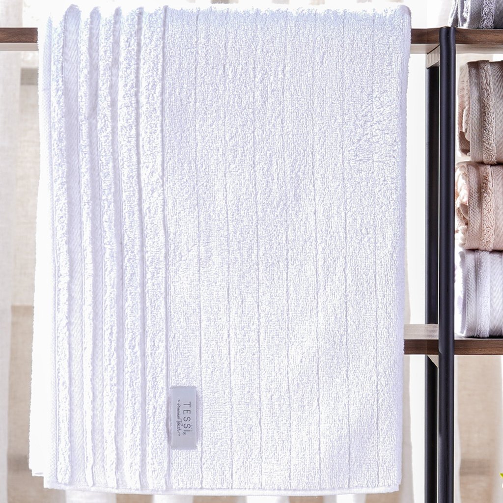 Kit Toalha de Banho e Rosto Glamour 100% Algodão 450g/m² Branco