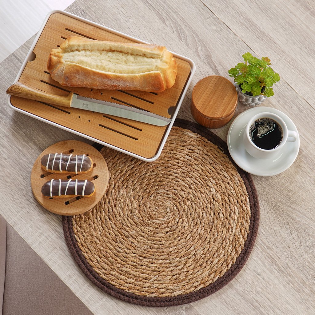 Lugar Americano Rústico Colors Fibra Natural 38cm Café