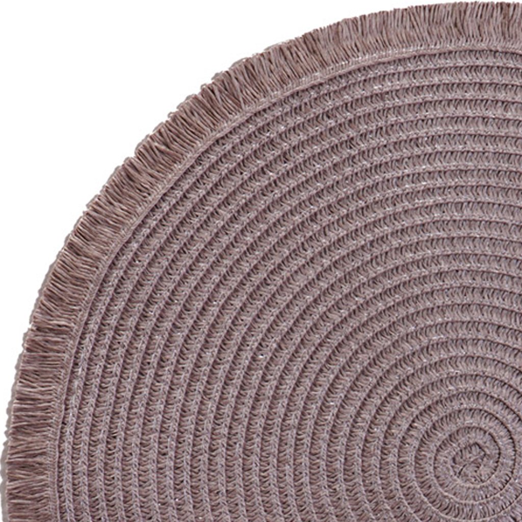 Lugar Americano Redondo Franja 38cm Mauve