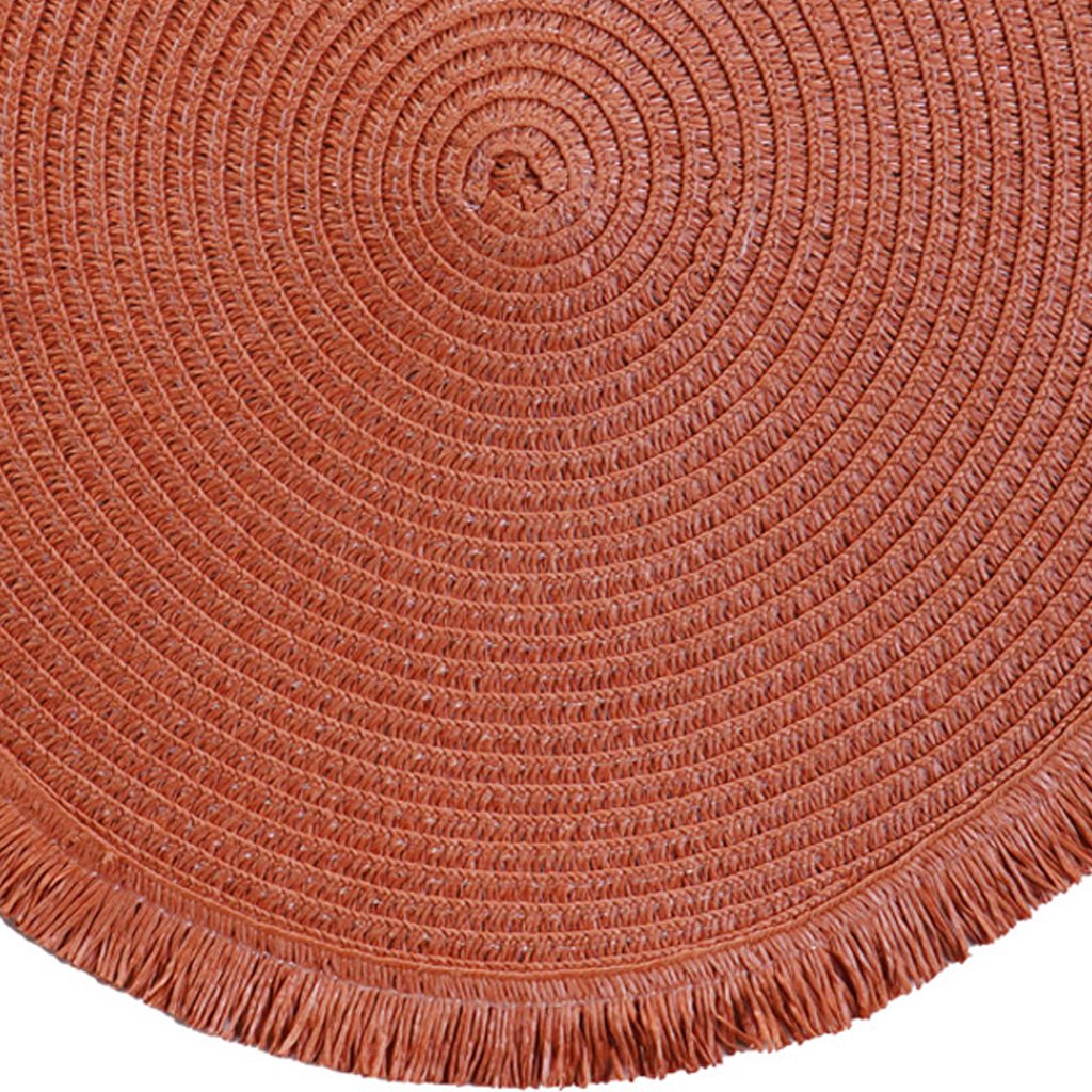 Lugar Americano Redondo Franja 38cm Terracota