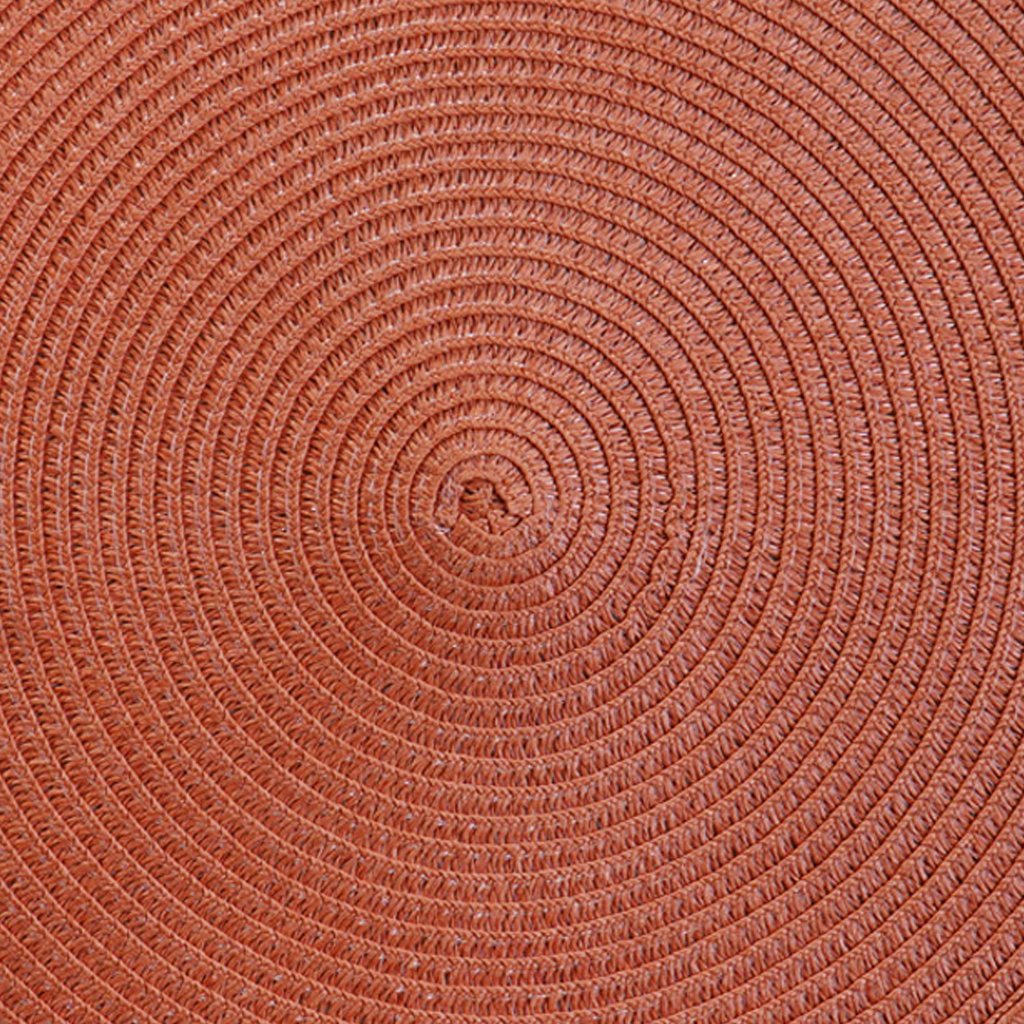 Lugar Americano Redondo Franja 38cm Terracota