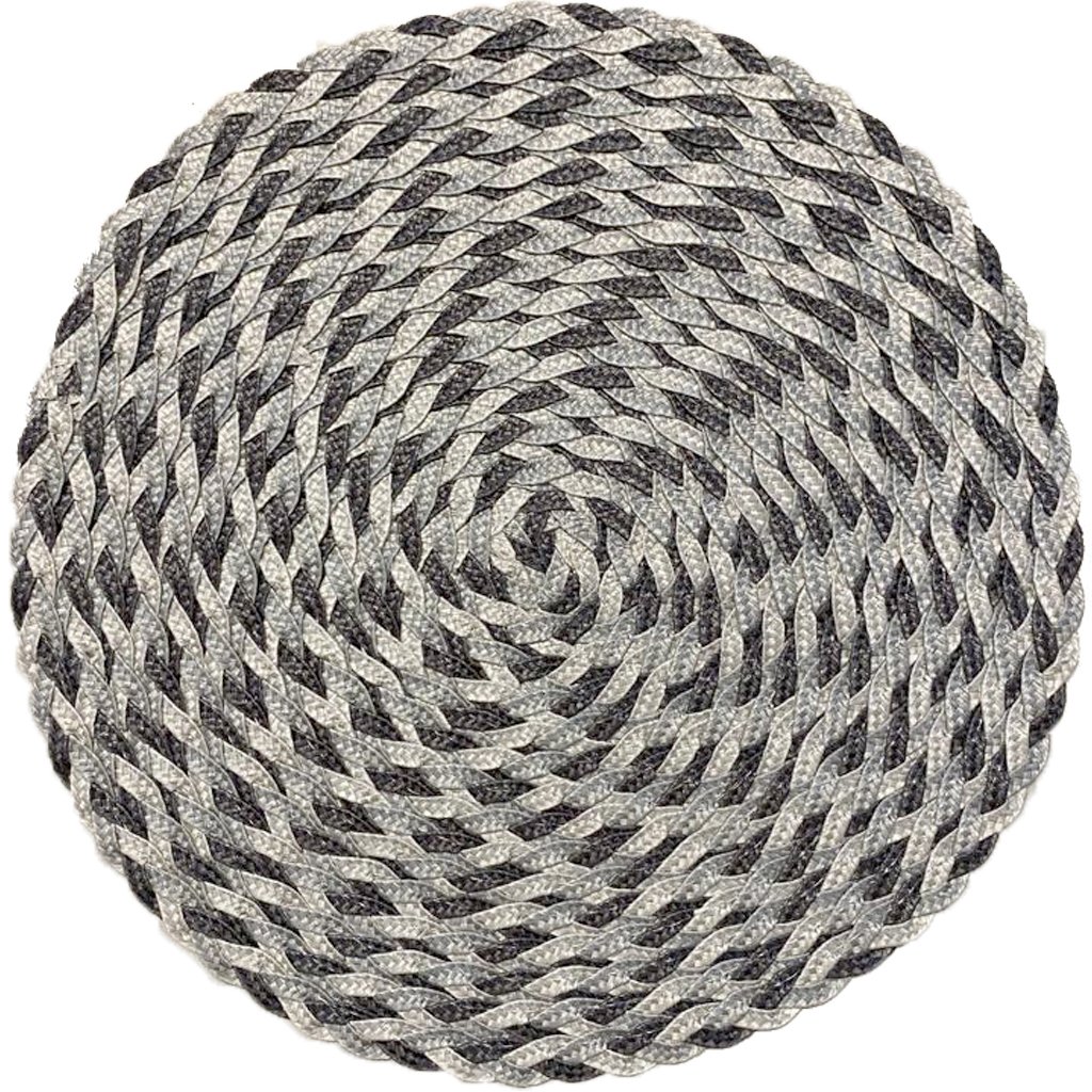 Lugar Americano Requinte Mescla Redondo 38cm Cinza