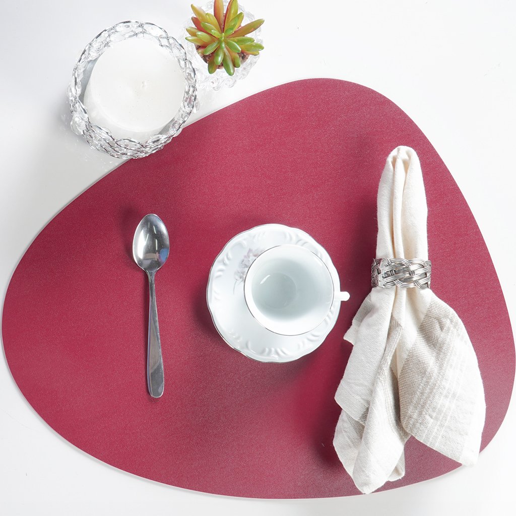 Lugar Americano Shape PU 43cm Bordô