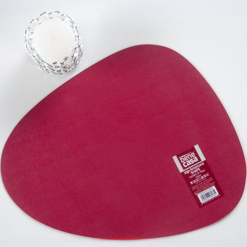 Lugar Americano Shape PU 43cm Bordô