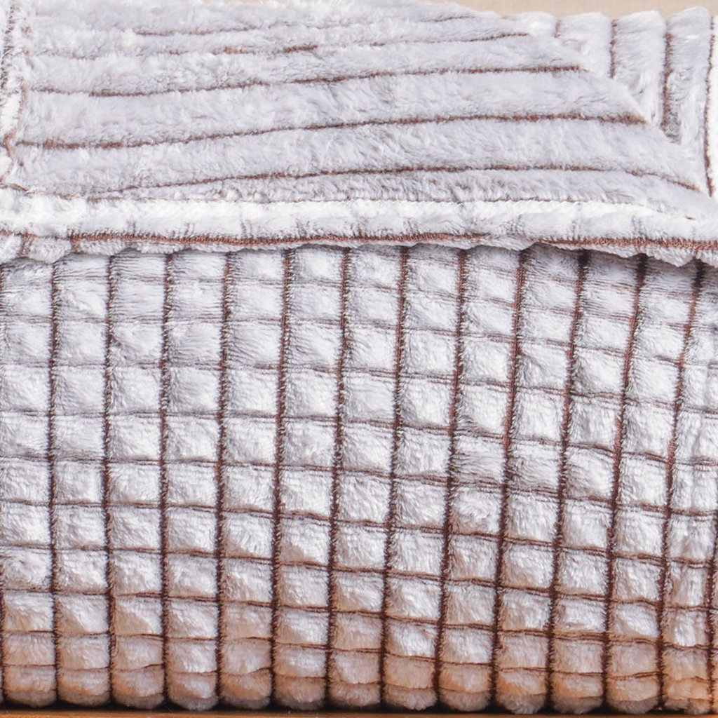 Manta Casal Alpen Efeito Back Print 100% Poliéster 240g/m² 180x240cm Marrom Portabella