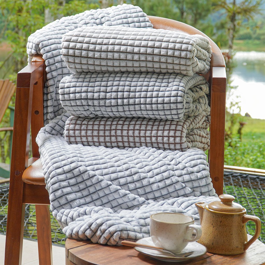Manta Casal Alpen Efeito Back Print 100% Poliéster 240g/m² 180x240cm Marrom Portabella