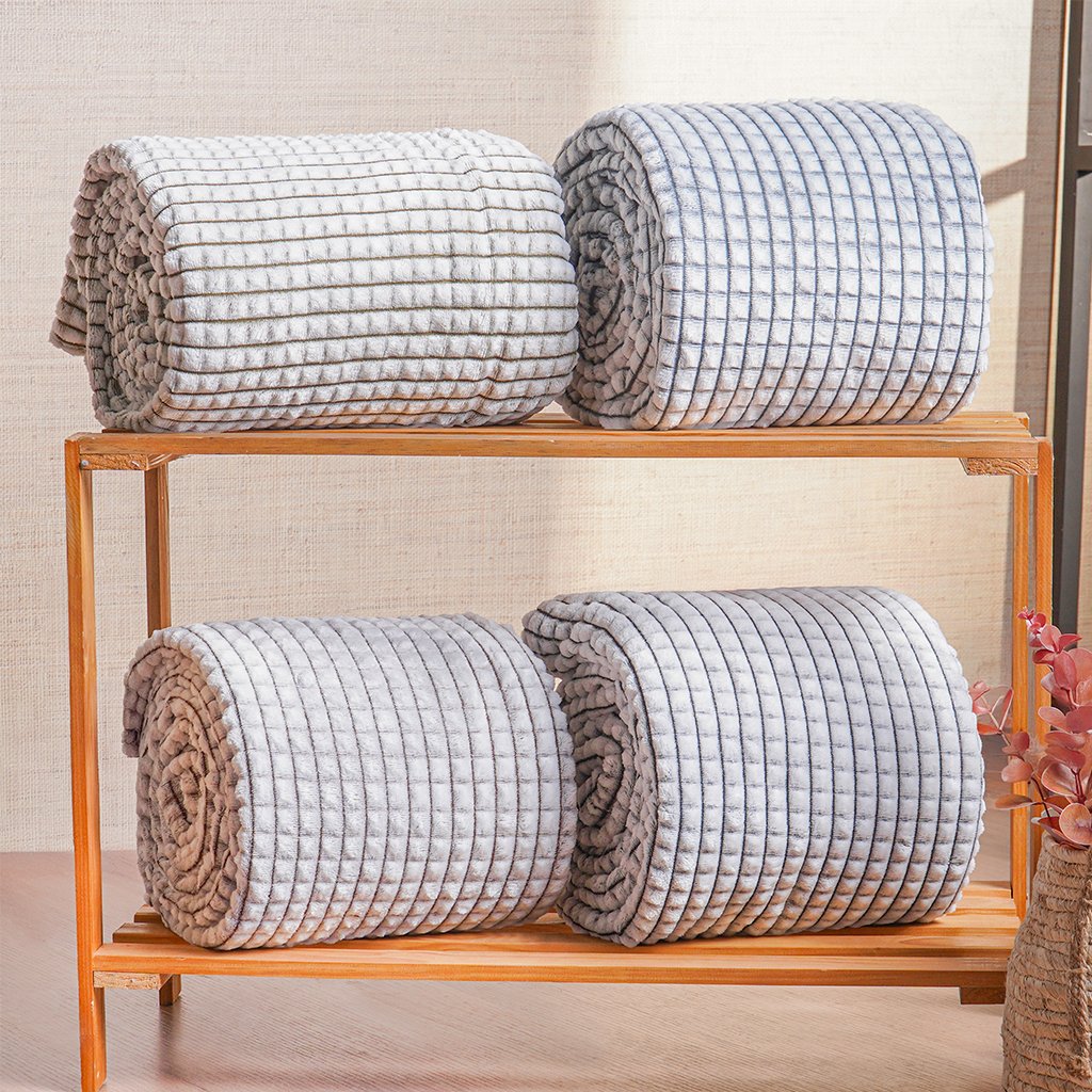 Manta Casal Alpen Efeito Back Print 100% Poliéster 240g/m² 180x240cm Marrom Portabella