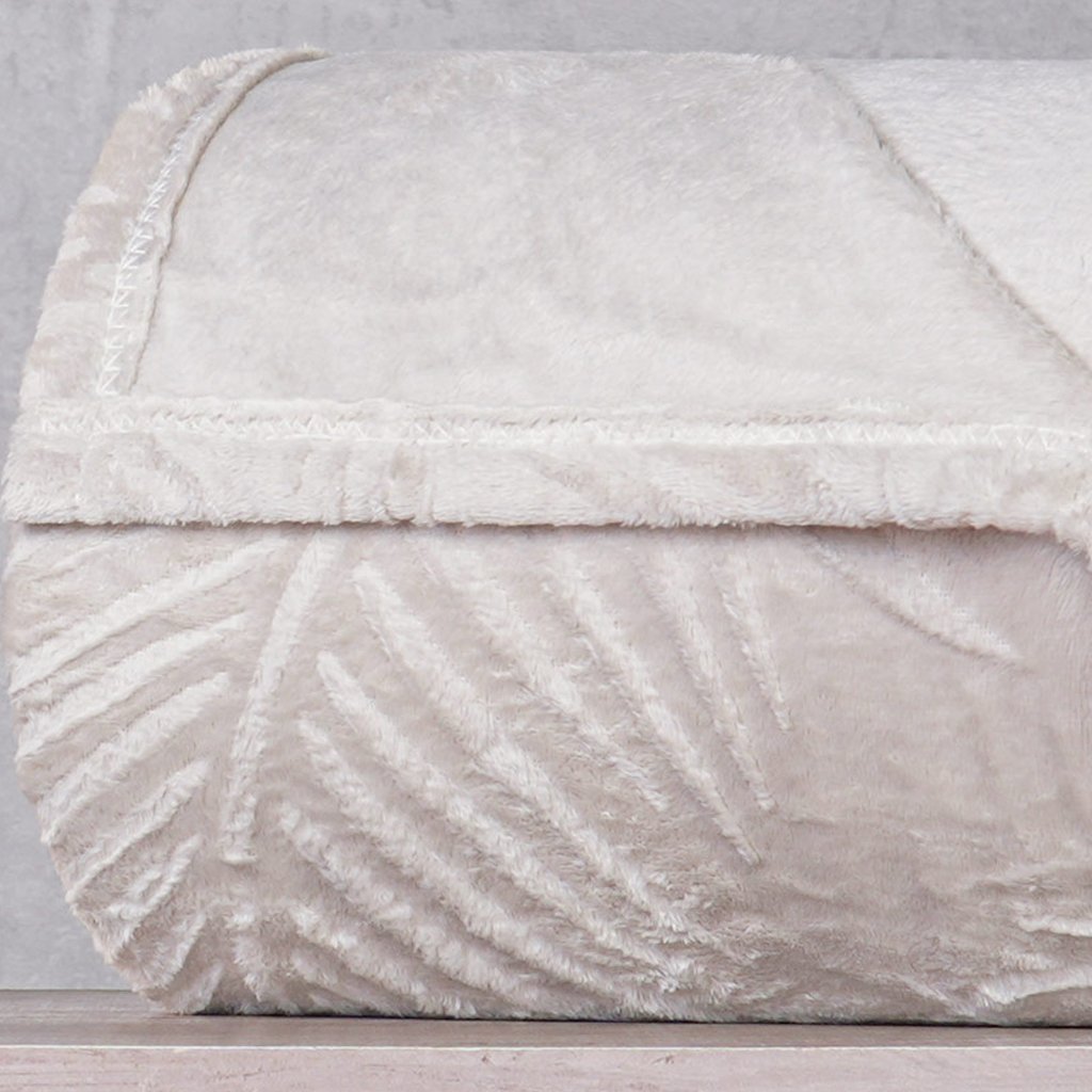 Manta Casal Brushed New Microfibra Flannel 100% Poliéster 180x230 Biscuit