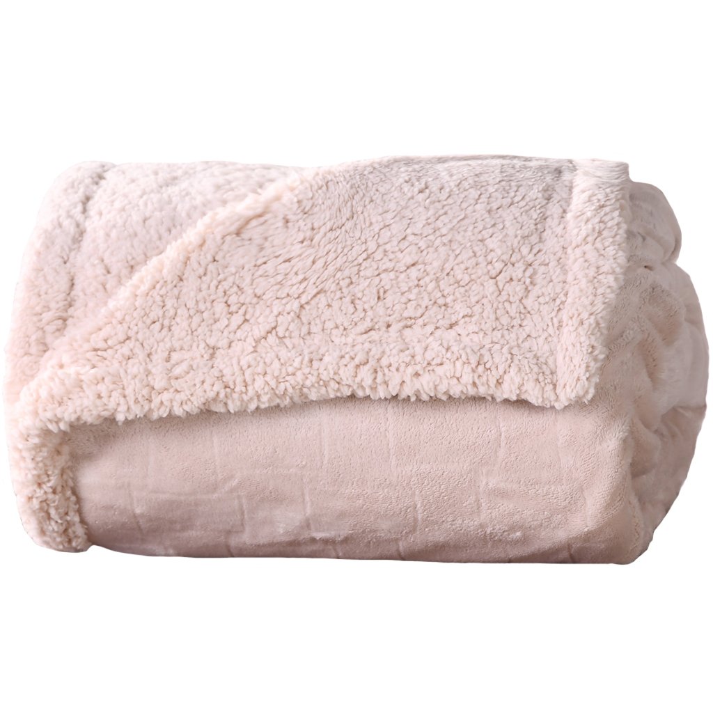Manta Cobertor King Sherpa Realce Flannel Lã de Carneiro