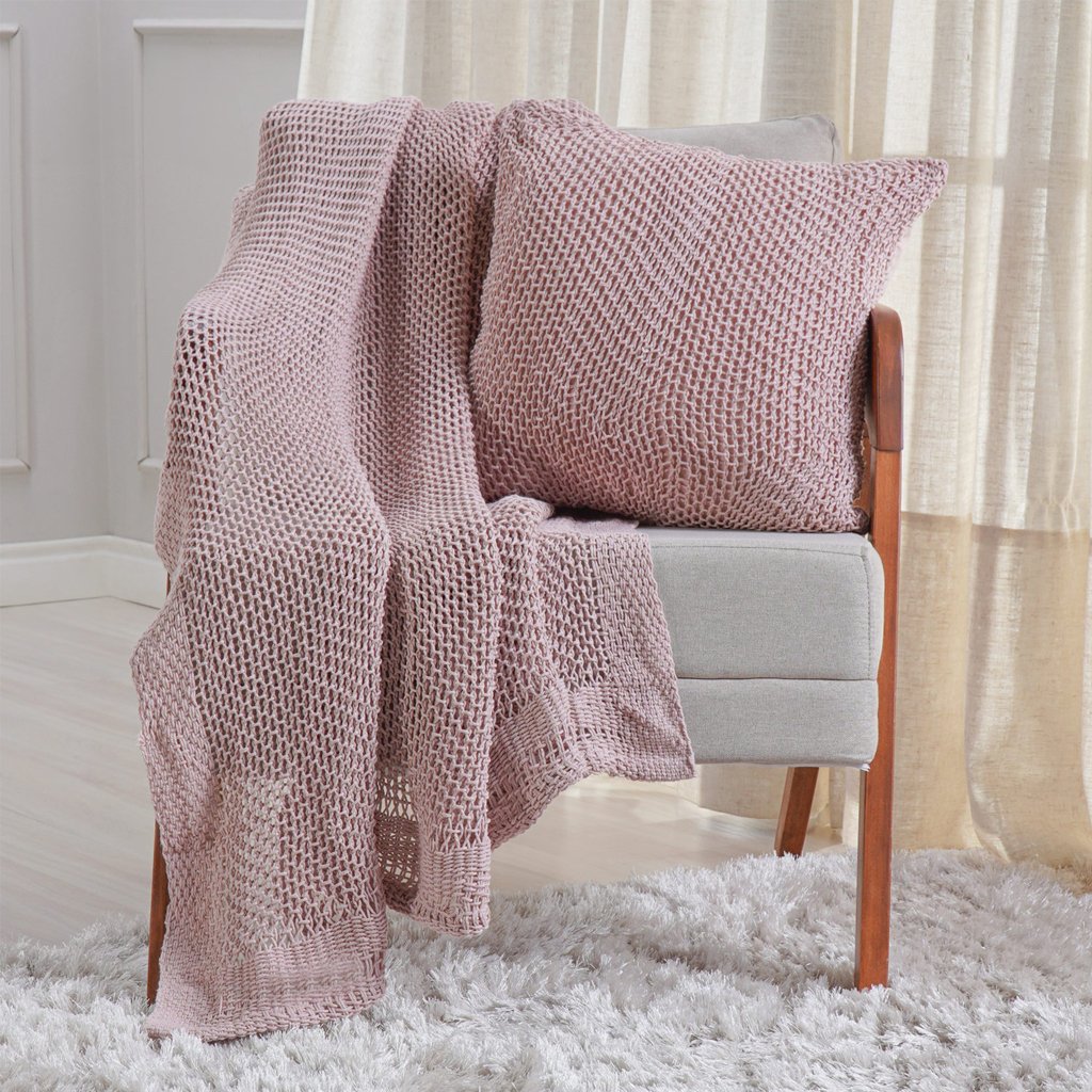 Manta Decorativa Atacama Rustic Style 120x150 Wild Rosê