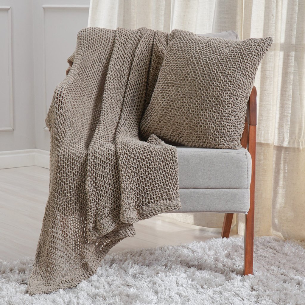 Manta Decorativa Atacama Rustic Style 160x220 Mocha