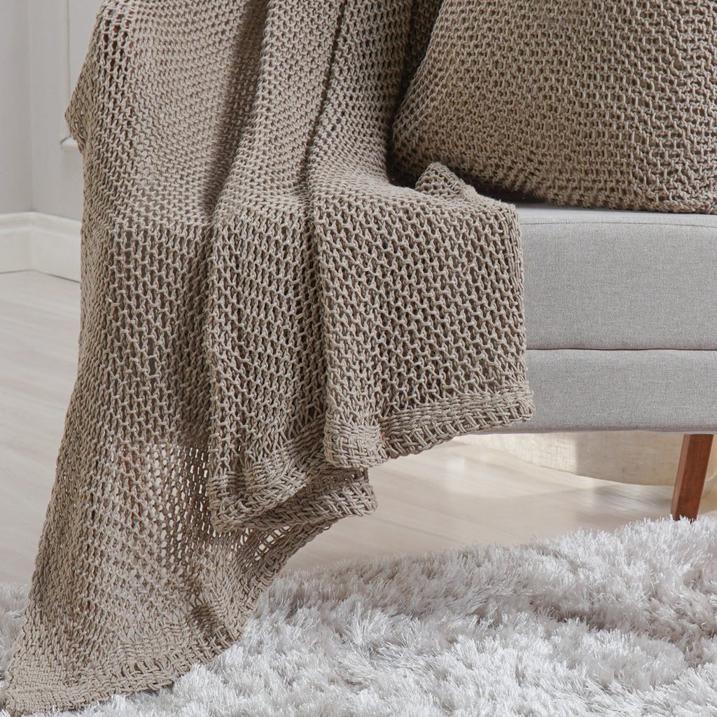 Manta Decorativa Atacama Rustic Style 160x220 Mocha
