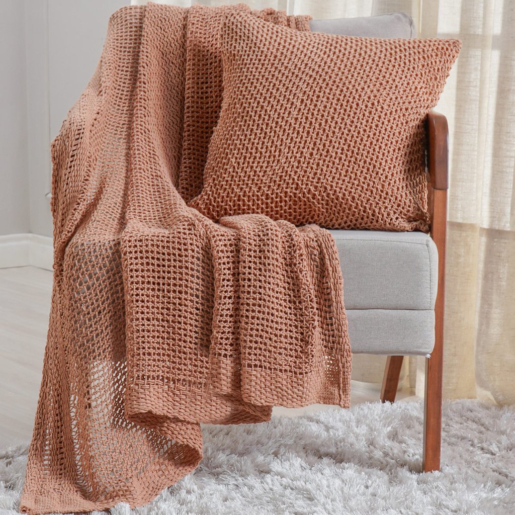 Manta Decorativa Atacama Rustic Style 160x220 Terracota