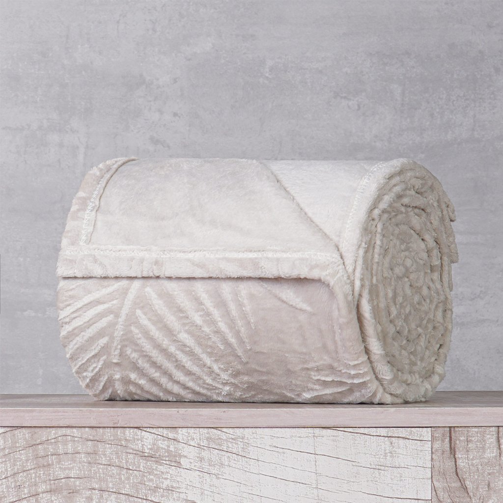 Manta King Brushed New Microfibra Flannel 100% Poliéster 230x260 Biscuit