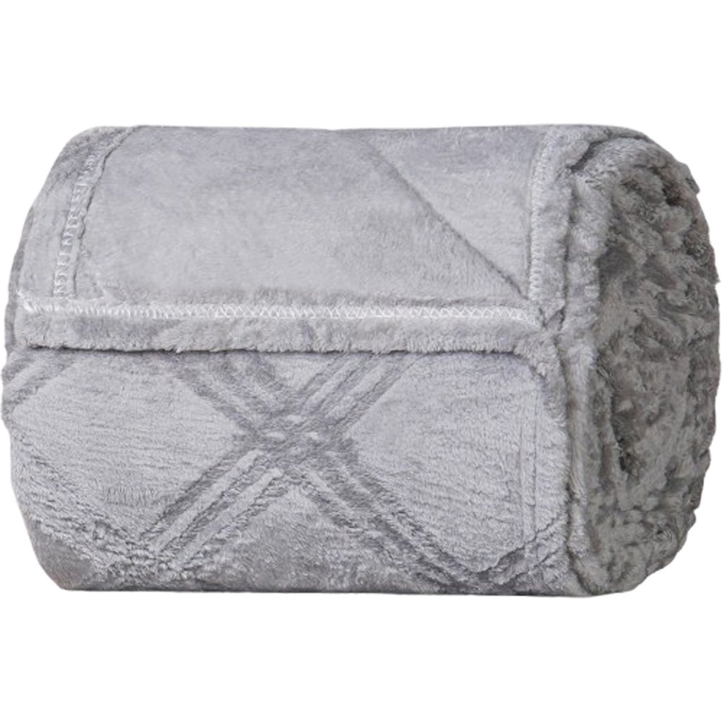 Manta King Brushed New Microfibra Flannel 100% Poliéster 230x260 Platina