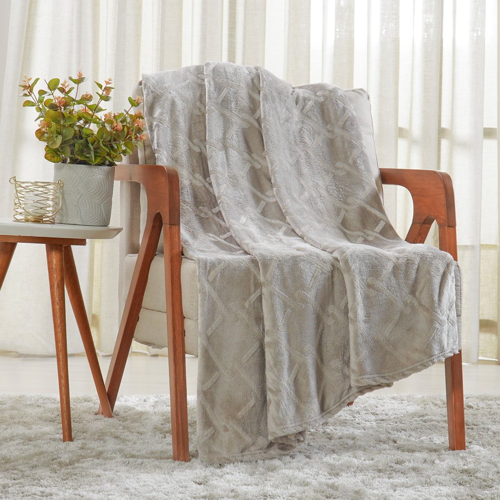 Manta Queen Brushed Microfibra Flannel 220x230 Camurça