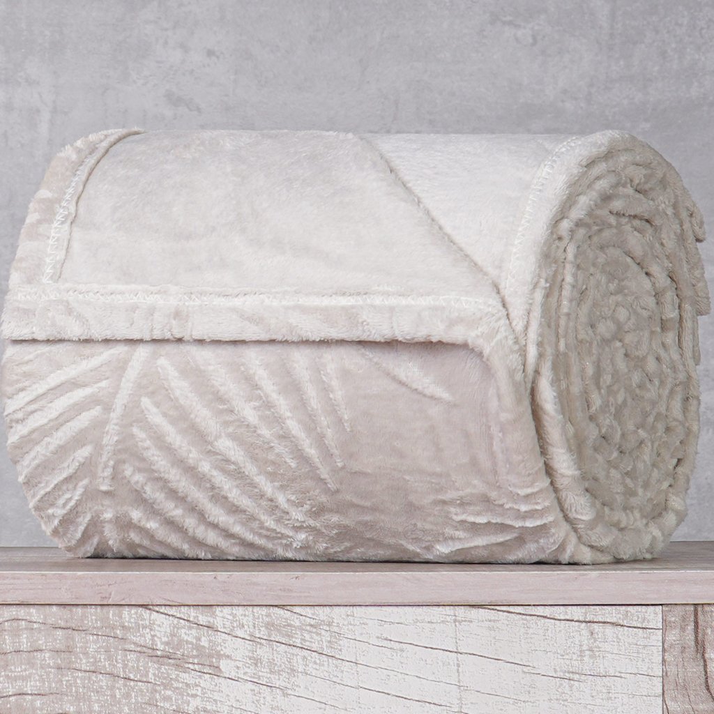 Manta Queen Brushed New Microfibra Flannel 100% Poliéster 220x230 Biscuit