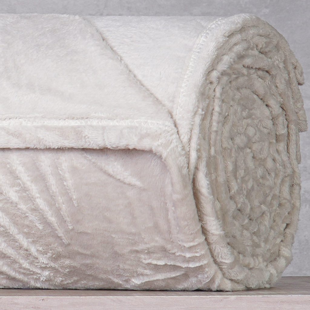 Manta Queen Brushed New Microfibra Flannel 100% Poliéster 220x230 Biscuit
