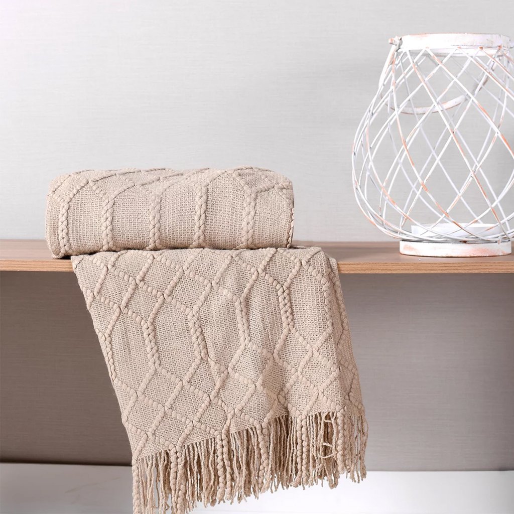 Manta Sofá Tricot Decorativa 127x152 Toque Super Macio