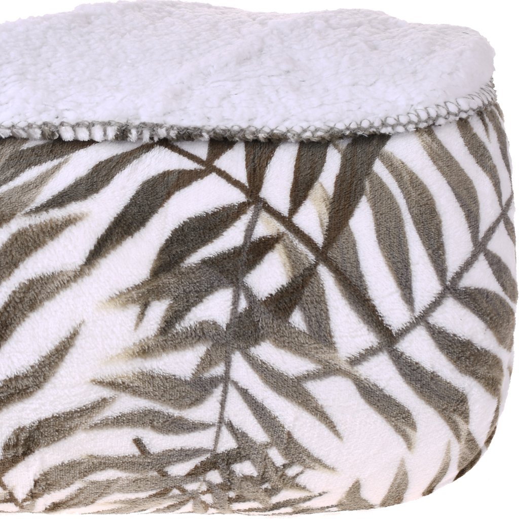 Manta TV Sherpa Dupla Face Toque Pele de Carneiro 120x150 Fogliame