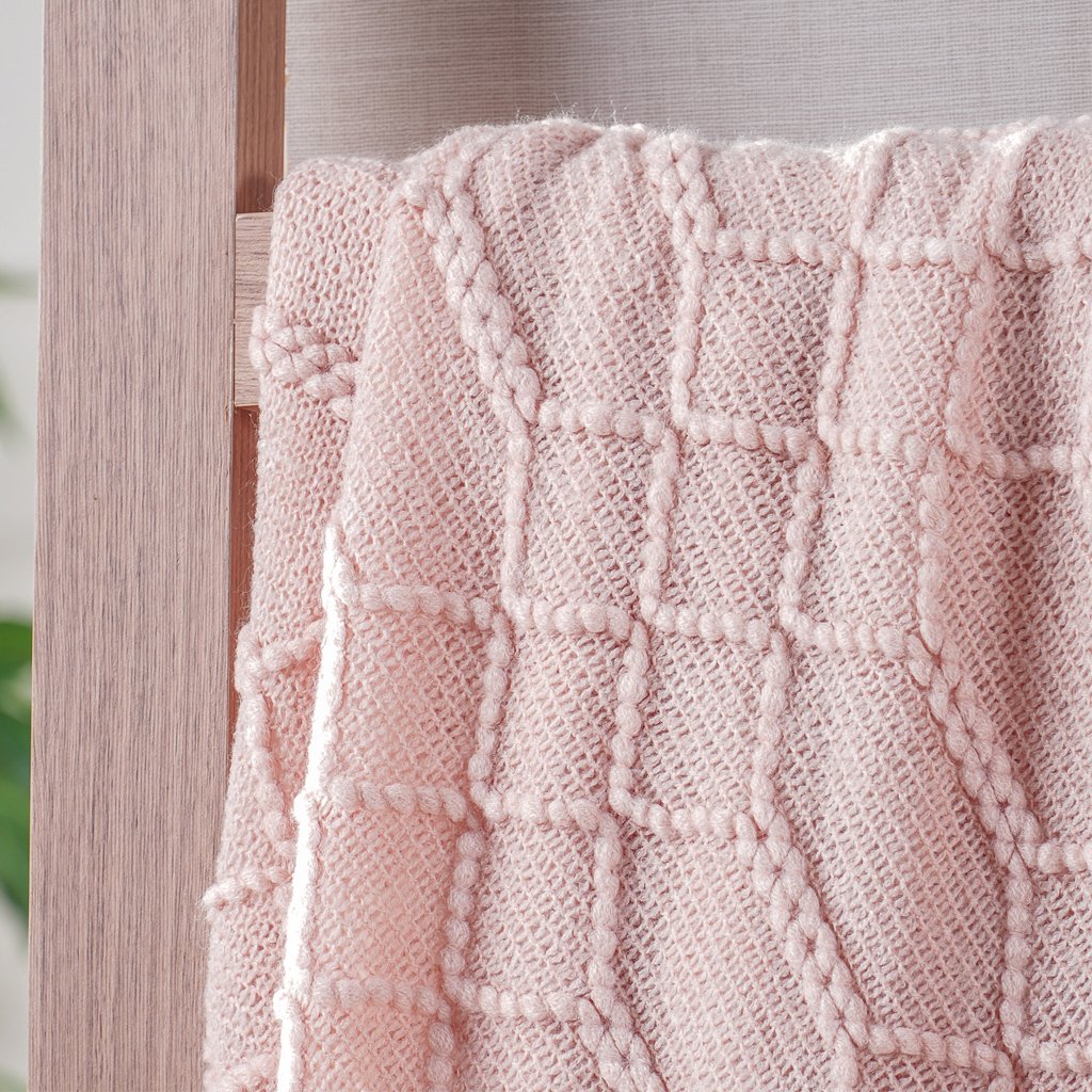 Manta Tricot Style Decorativa 127x152 Toque Super Macio Champagne