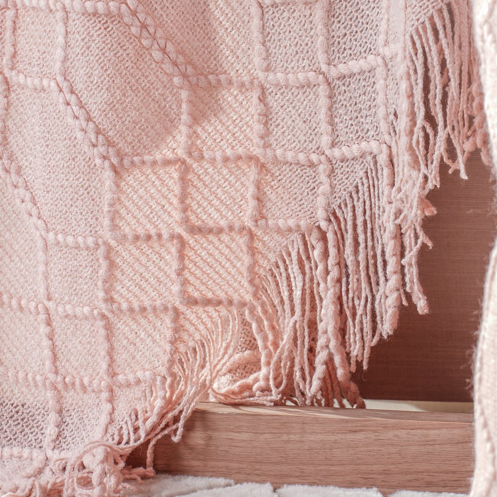 Manta Tricot Style Decorativa 127x152 Toque Super Macio Champagne