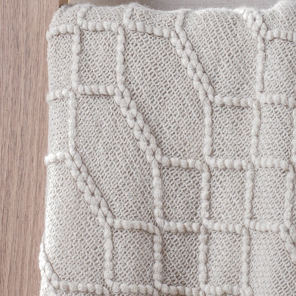 Manta Tricot Style Decorativa 127x152 Toque Super Macio Pergaminho