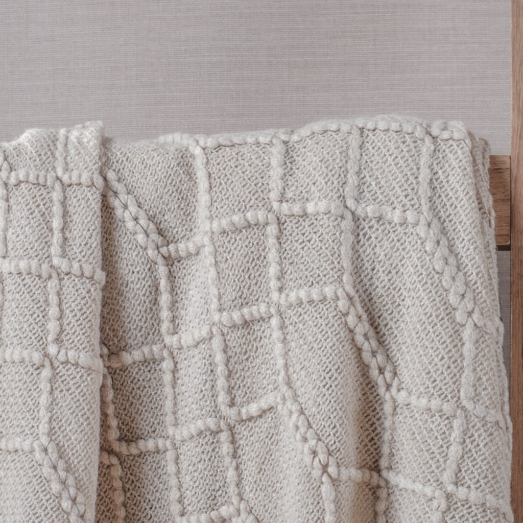 Manta Tricot Style Decorativa 127x152 Toque Super Macio Pergaminho