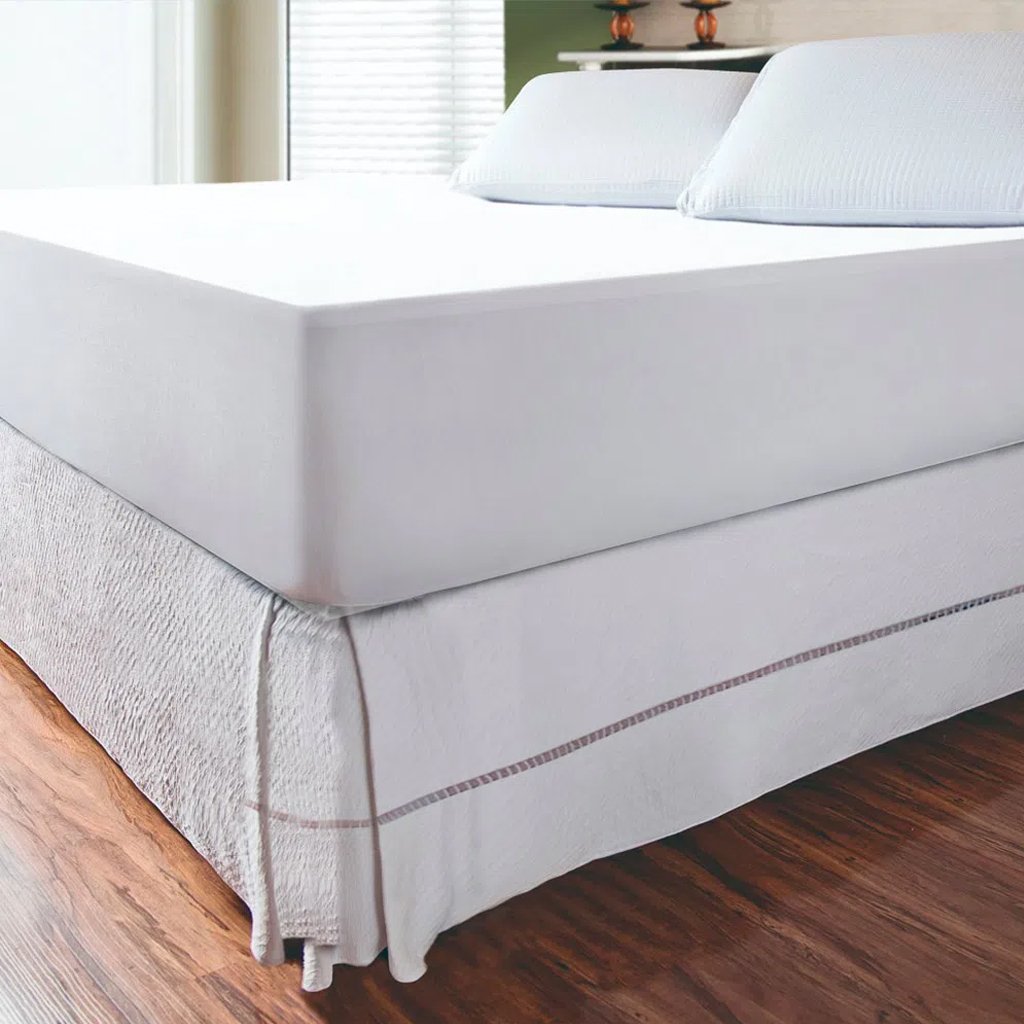 Protetor de Colchão Casal Malha Impermeável 140x190x30cm Branco