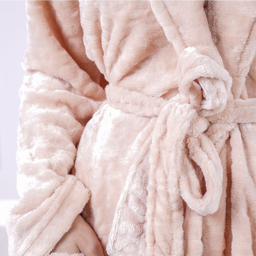 Roupão Microfibra Flannel  Relieve com Bolso Extra Macio