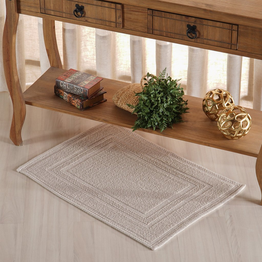 Tapete Nobile Jacquard 100% Algodão 1300g/m² 40x60cm  Marfim