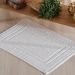 Tapete Nobile Jacquard 100% Algodão 1300g/m² 50x100cm Branco